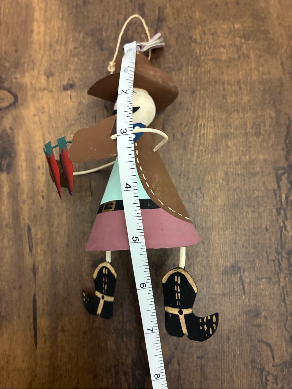 Southwest Style Tin Cowboy Christmas Ornament - Picture 7 of 7